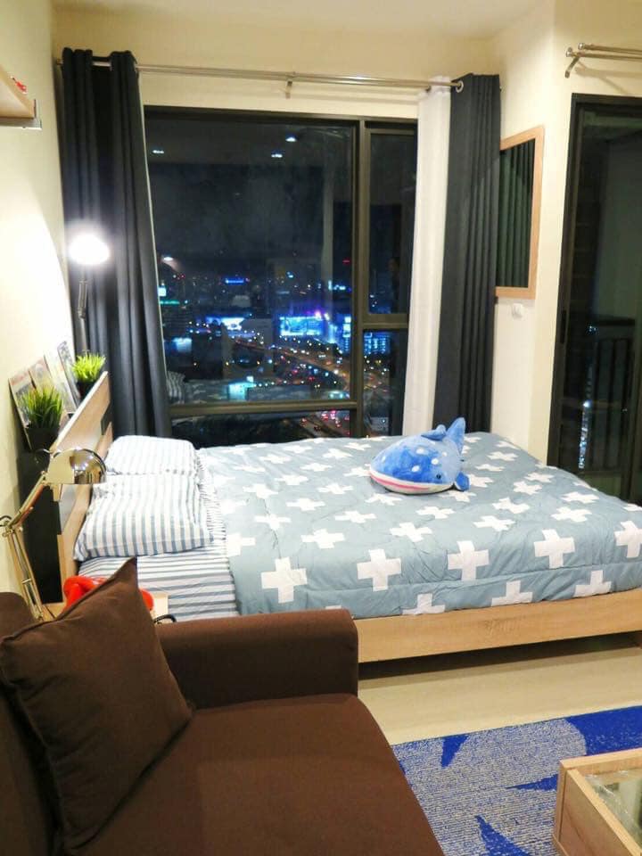 For RentCondoRama9, Petchburi, RCA : Condo for rent, RHYTHM Asoke 1 (Rhythm Asoke), 28th floor, very beautiful view, convenient transportation, near the MRT