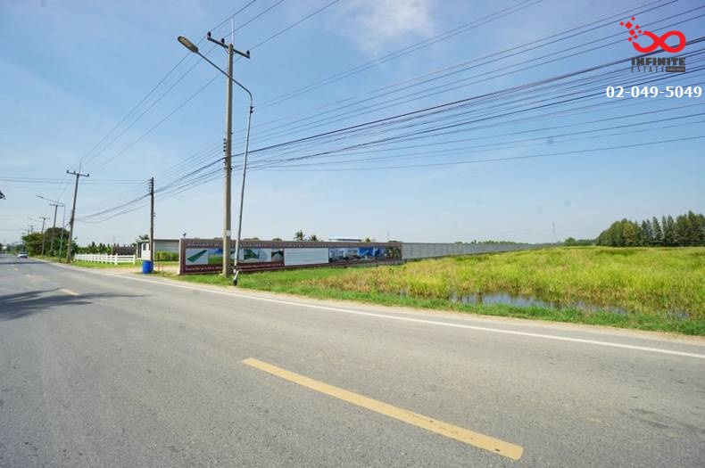 For SaleLandPathum Thani,Rangsit, Thammasat : Land for sale, 2 rai, already filled, Kanchanaphisek Road, Sam Khok District, Pathum Thani.