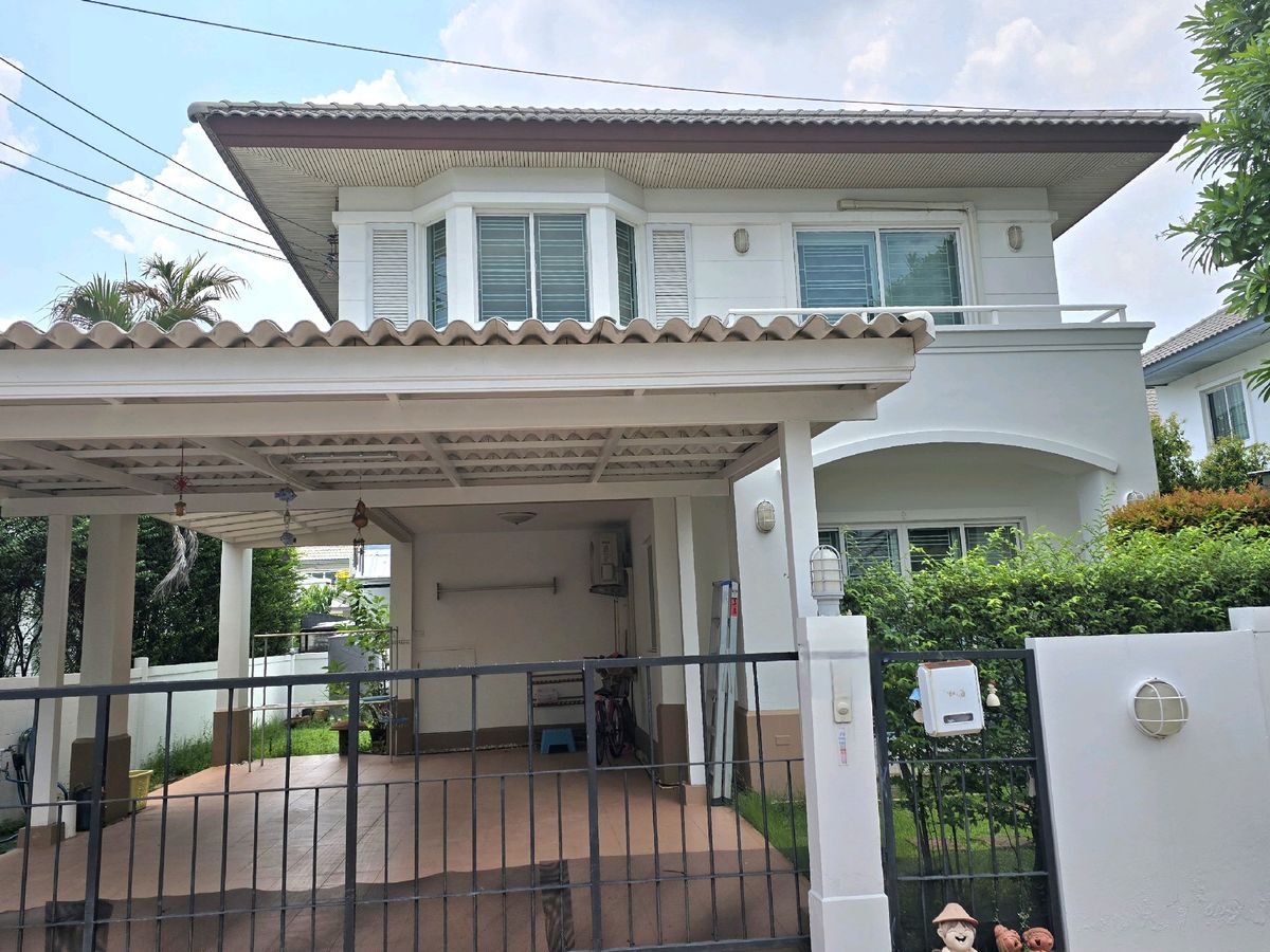 For RentHouseChaengwatana, Muangthong : 2 storey detached house for rent 58 square wa., On Pak Kret-Chaengwattana bypass road, can exit Samakkhi Road, Pak Kret, for rent 26,000/month