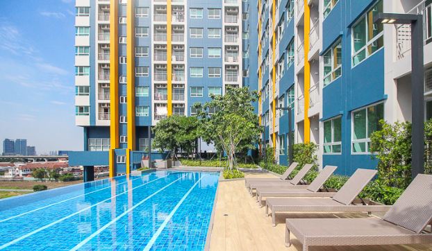 For SaleCondoPattanakan, Srinakarin : Condo for sale Lumpini Ville Phatthanakan-Srinakarin Lumpini Ville Phatanakan - Srinakarin, near Kasem Bundit University, 1 bedroom, size 28 square meters, large room, beautiful view, complete central area, convenient travel, Srinakarin, Phatthanakan,