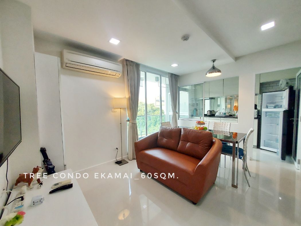 ขายคอนโดสุขุมวิท อโศก ทองหล่อ : ขาย คอนโด 2ห้องนอน ตกแต่งใหม่ 6.2ลบ. Tree Condo เอกมัย 60 ตรม. สภาพดี ทำเลดีมาก เงียบ สะดวก ใกล้BTS