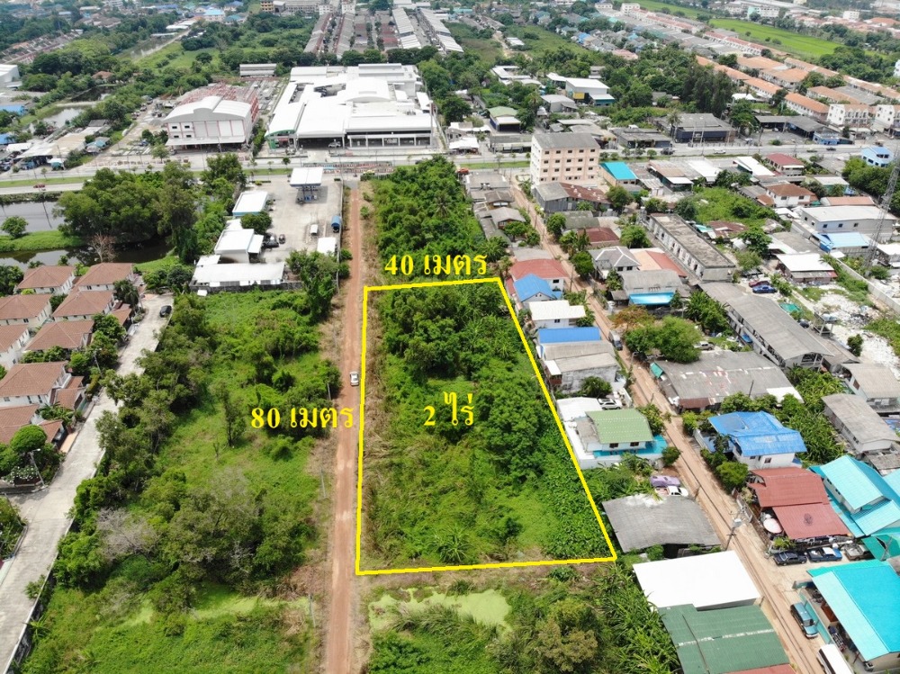 For SaleLandNawamin, Ramindra : Land for sale, 2 rai, 80 meters into the alley, Hathairat Road, very cheap.
