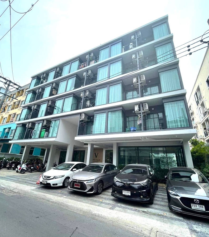 ขายกิจการโรงแรม & กิจการอพาร์ตเมนต์รัชดา ห้วยขวาง : หอพัก The Ville Sutthisan ตึกใหม่ อายุไม่ถึงปี พร้อมฟิตเนส : หอพัก 5 ชั้น มาพร้อมพื้นที่สีเขียว และ Lobby ตกแต่งทันสมัย