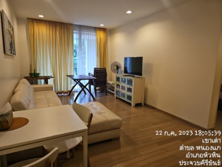 For SaleCondoHuahin, Prachuap Khiri Khan, Pran Buri : Condo for sale, 5-star condo by the sea, Baan Nub Kluen, 60 sq m., 2 communal swimming pools, fitness center, communal garden, 24-hour security system with CCTV.