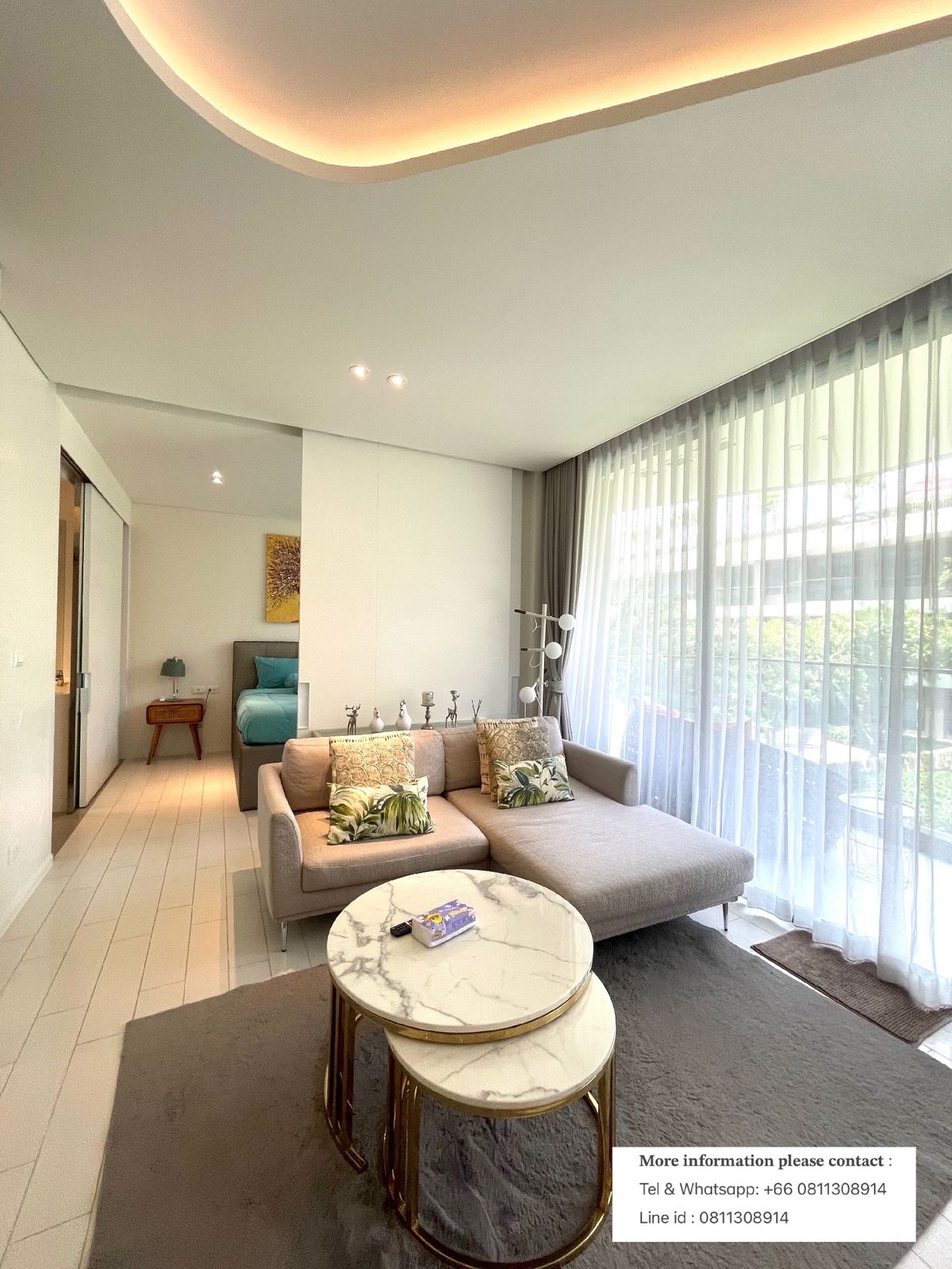 ให้เช่าคอนโดหัวหิน ประจวบคีรีขันธ์ : 2 Bedrooms beachfront condo in Hua Hin for rent.