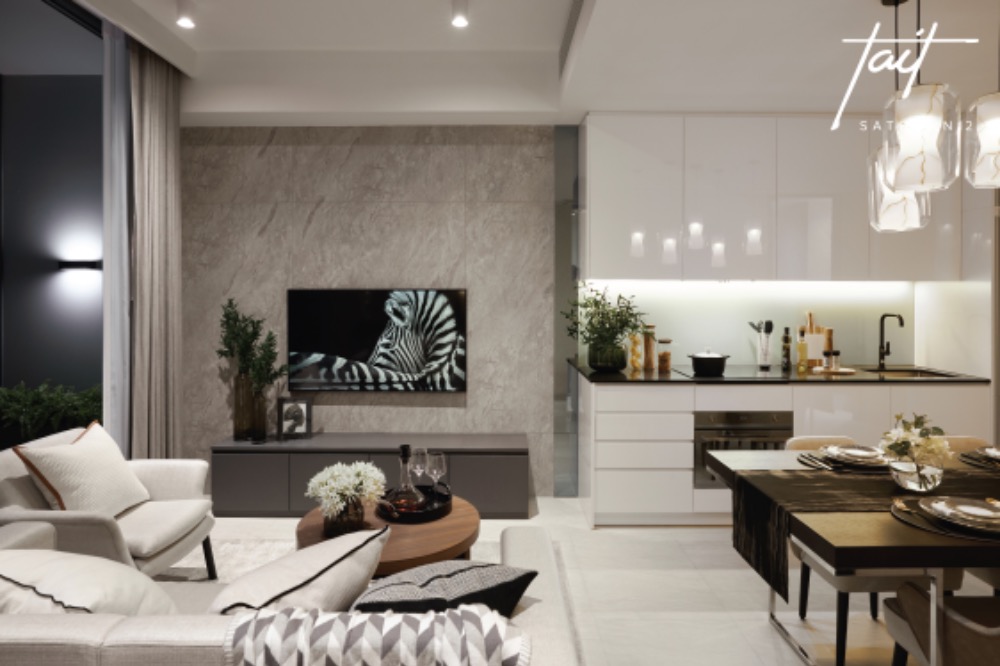 ขายคอนโดสาทร นราธิวาส : 🔥ขายห้องโครงการ Tait Sathorn 12🔥 - 2Bed 2Baht 71ตรม. Bts เซนต์หลุยส์ Tel. 0959415999