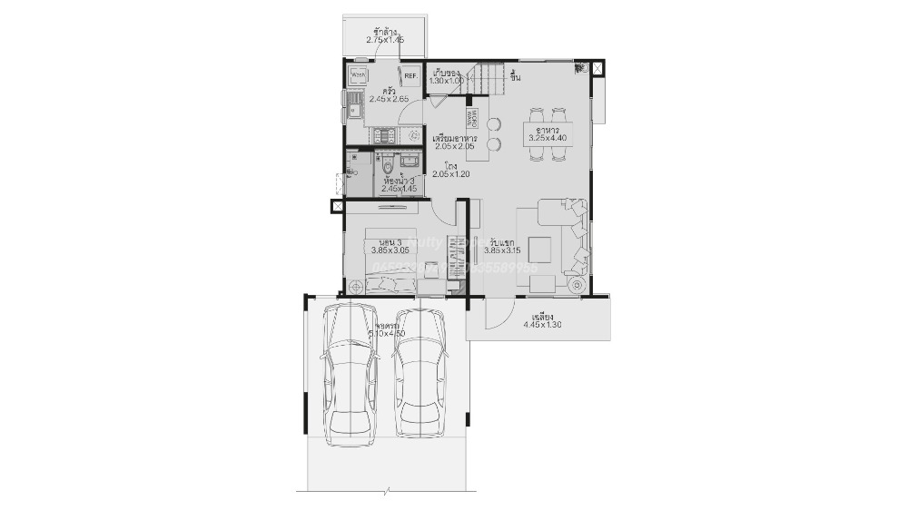 For SaleHouseMin Buri, Romklao : Manthana Srinakarin-Romklao, 66.7 square wah, shady, green space from Land&Houses