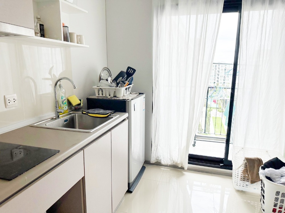 For SaleCondoRama9, Petchburi, RCA : Sale with tenant, good return, Aspire Asoke-Ratchada, 1 bedroom, 35 sq m., 8th floor, Building D, fully-furnished.