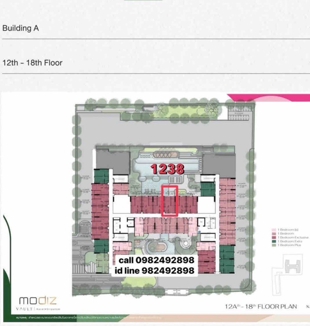 ขายดาวน์คอนโดเกษตรศาสตร์ รัชโยธิน : ขายดาวน์ ส่วนลดเยอะ ดาวน์น้อย โมดิซ วอลท์ เกษตร ศรีปทุม  ชั้น 12 วิวกลางสระ 1 bed exclusive  ติดต่อ โทร 0982492898 ไอดีไลน์ 982492898