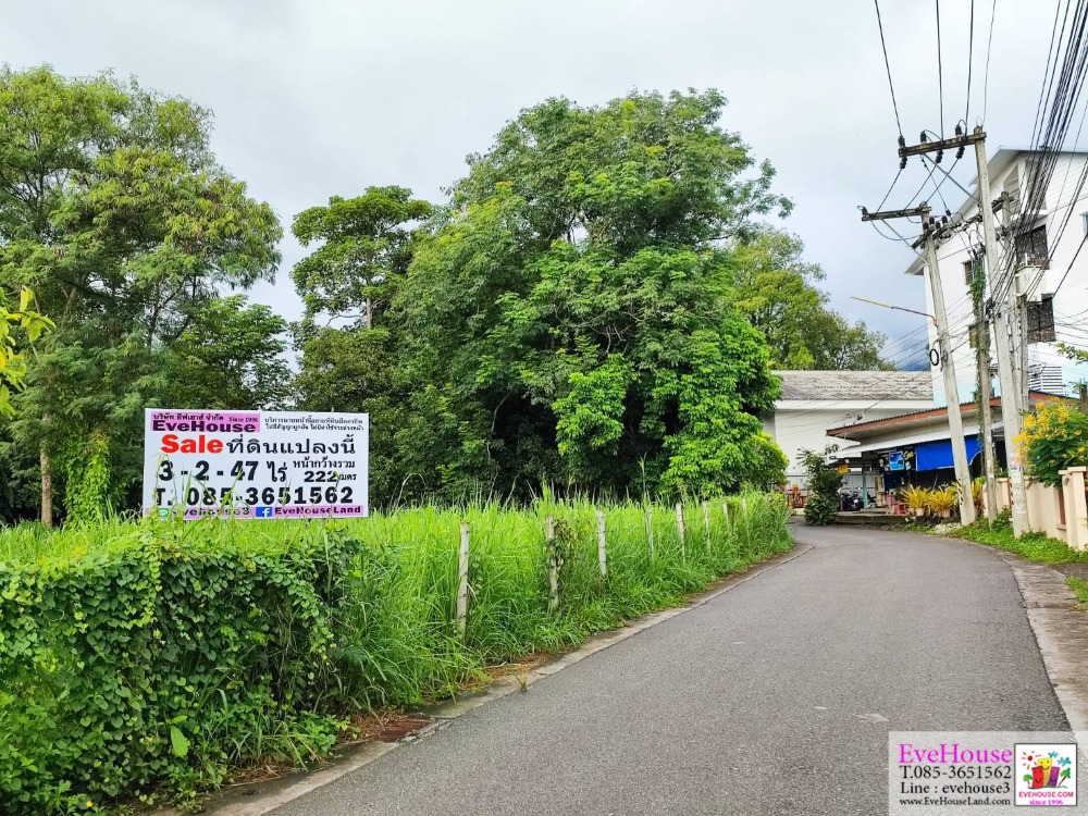 For SaleLandChiang Mai : Land for sale, Huai Kaew Road, Chang Phueak, in front of CMU. next to the road on 3 sides 3-2-47 rai