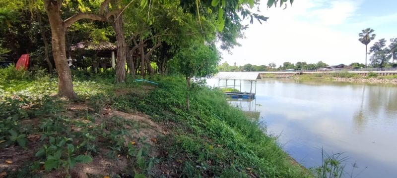 ขายที่ดินสุพรรณบุรี : ขาย บ้านพร้อมที่ดิน 5 ไร่ 35 ตารางวา ตำบล ย่านยาว อำเภอ สามชุก จังหวัด สุพรรณบุรี ติดถนน 3057  ติดแม่น้ำท่าจีน  ถมแล้ว พร้อมบ้านชั้นเดียว 3 ห้องนอน 3 ห้องน้ำ เฟอร์นิเจอร์บิ้วอิน พร้อมเครื่องใช้ไฟฟ้า ล้อมรั้วเรียบร้อย