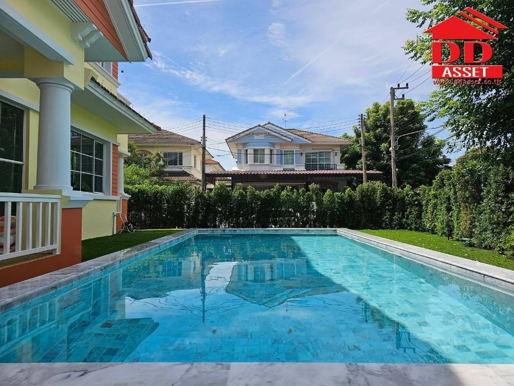 For SaleHousePathum Thani,Rangsit, Thammasat : Corner house for sale, Chaiyaphruek, Rangsit, Khlong 4, with pool, newly renovated house. Rangsit-Nakhon Nayok Rd., Thanyaburi, Pathum Thani