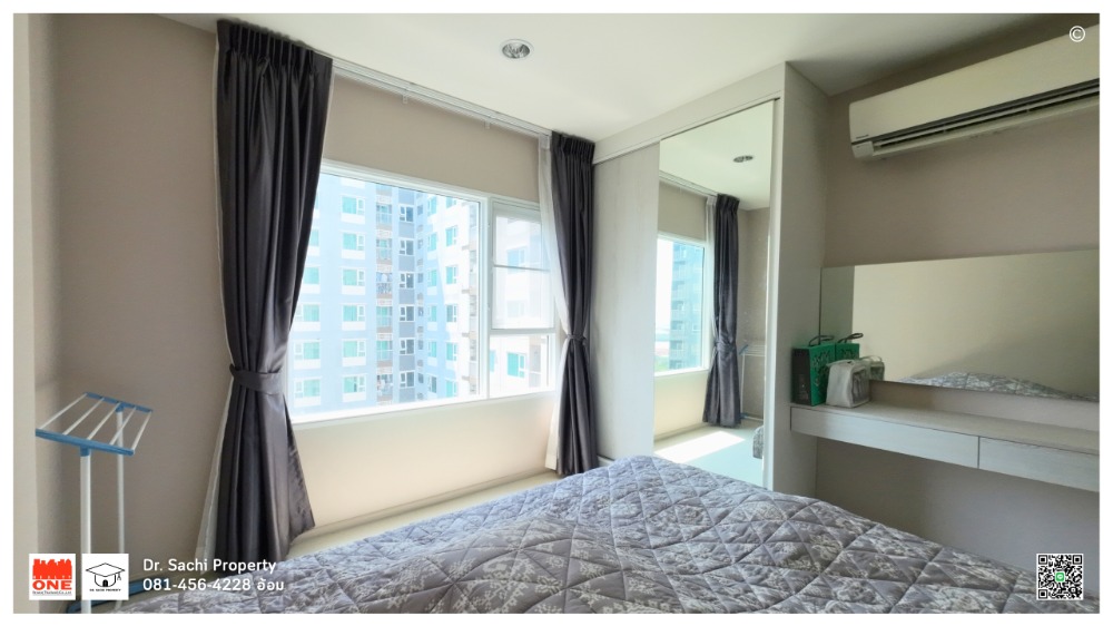 For SaleCondoSamut Prakan,Samrong : Urgent sale Aspire Erawan 25th floor, pool view, with furniture, electrical appliances