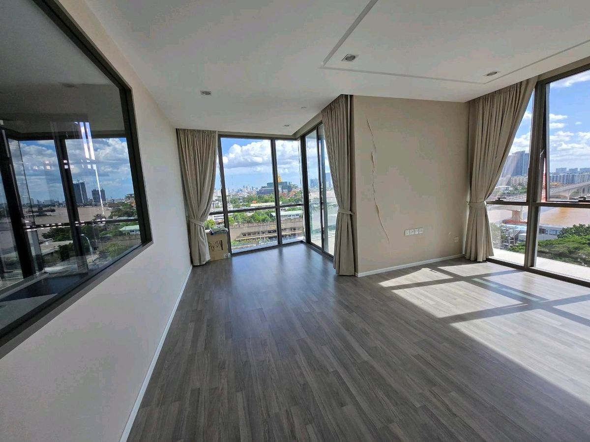 For RentCondoBang Sue, Wong Sawang, Tao Pun : For rent 333 Riverside @Bangpo 2 bedrooms 94sqm river view (empty room)