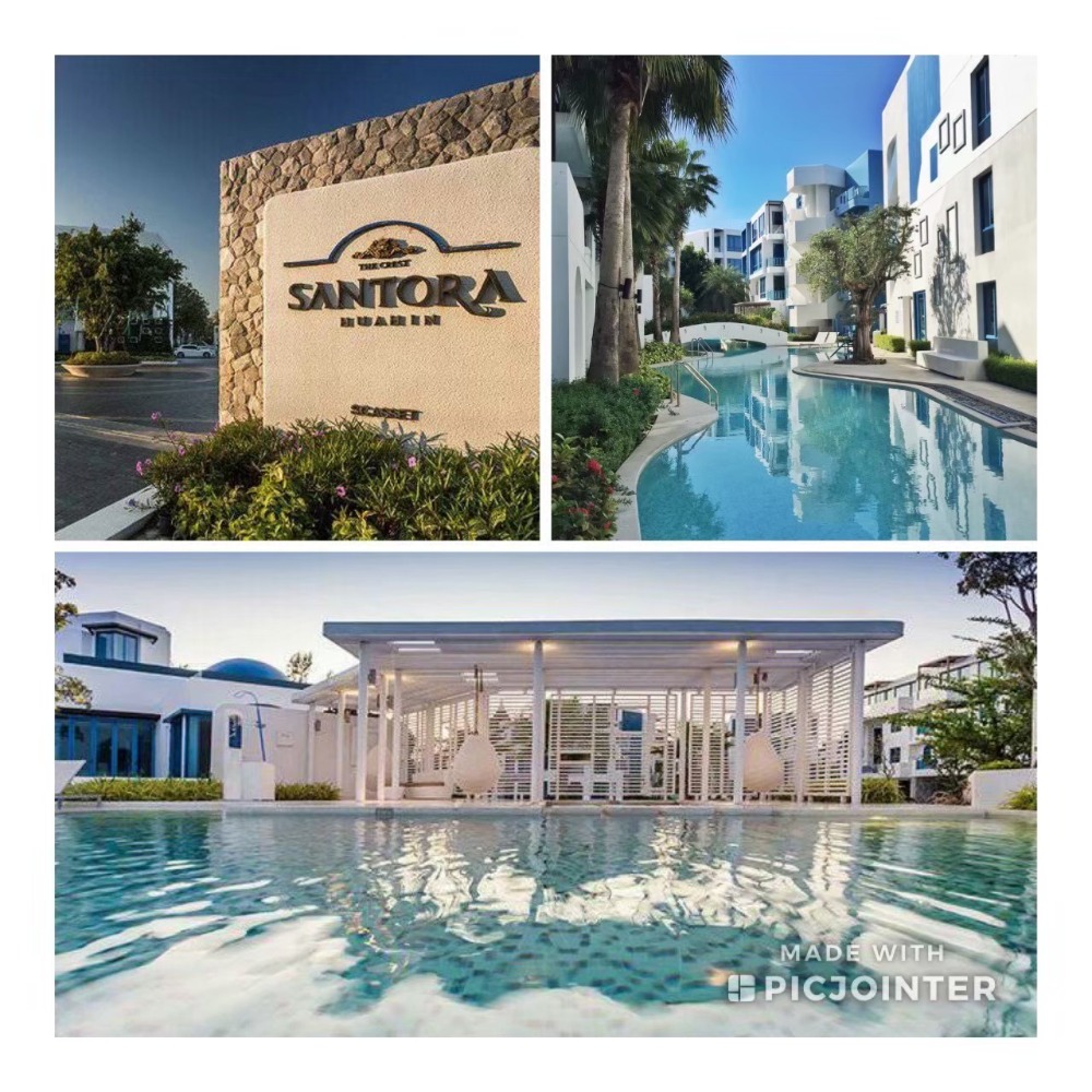 For RentCondoHuahin, Prachuap Khiri Khan, Pran Buri : For Rent!  The Crest Santora Hua Hin Soi 7. 81 Sq m, 2 bedrooms, 2 bathrooms, Sale 7 Million Rent 30,000