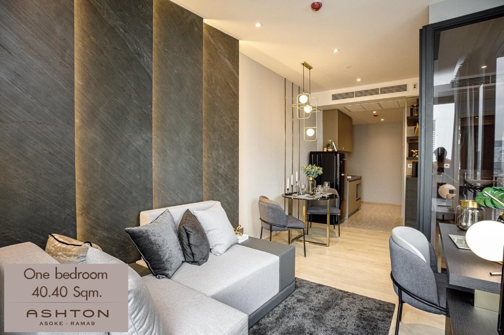 For RentCondoRama9, Petchburi, RCA : RENT ให้เช่า ** Ashton Asoke-Rama9 ห้องกว้าง 40 ตรม. 1 นอน 1 น้ำ เฟอร์ครบ พร้อมอยู่@36,000บาท/month  Call 096-2615656  ห้องกว้างมาก 40  ตรม. 1 นอน 1 น้ำ เฟอร์ครบ พร้อมอยู่    Location : Rama 9  Rental Price : 36,000 Baht