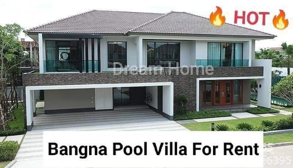 For RentHouseBangna, Bearing, Lasalle : Luxury Pool Villa for Rent near Mega Bangna 10 min
Tel: 083-966-3665