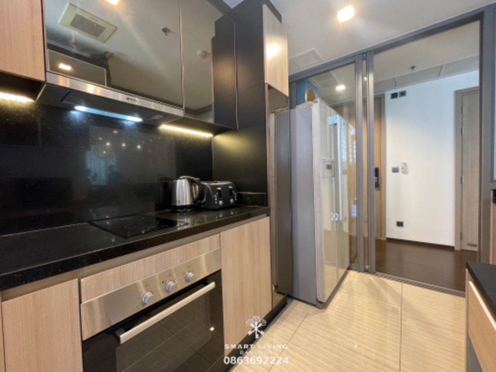 For SaleCondoRatchathewi,Phayathai : 📢👇For sale with tenant , 2 beds corner unit, only a few units of 2-beds, 85 sqm at The Line Ratchathewi , fully furnished,  unblocked view, nice decoration Santorini style.