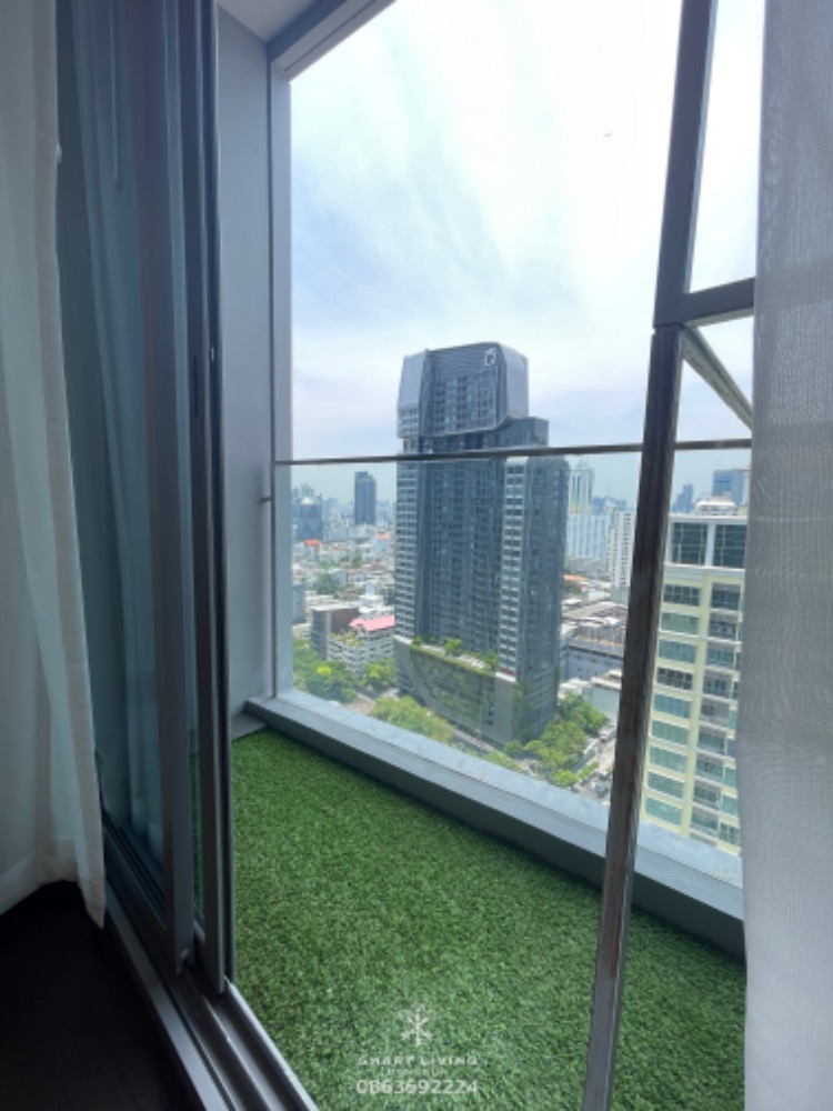 For SaleCondoRatchathewi,Phayathai : 📢👇For sale with tenant , 2 beds corner unit, only a few units of 2-beds, 85 sqm at The Line Ratchathewi , fully furnished,  unblocked view, nice decoration Santorini style.