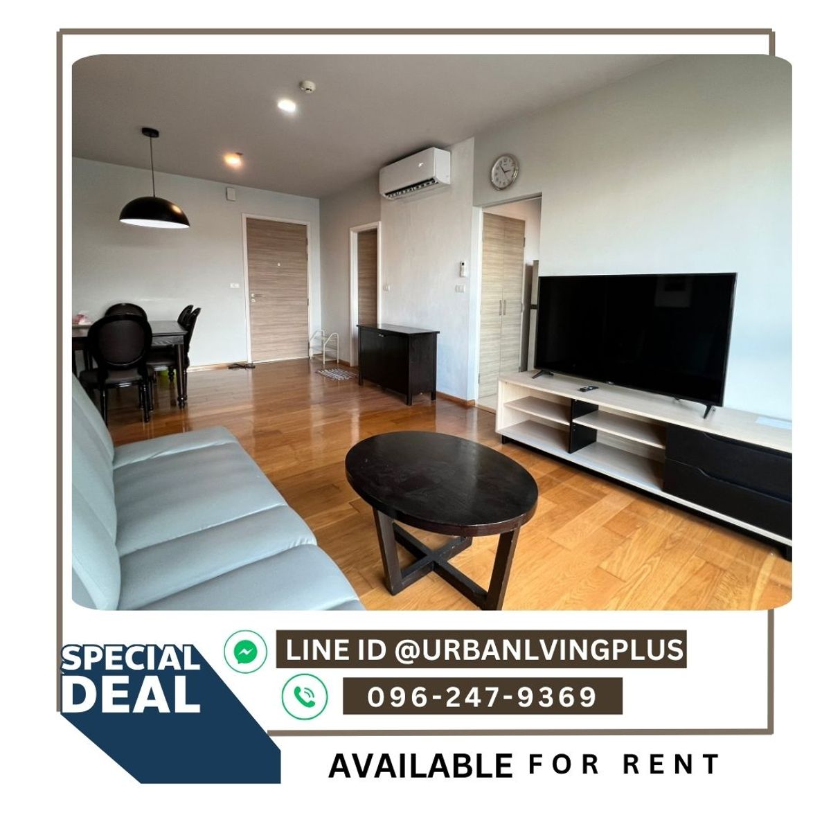 For RentCondoWongwianyai, Charoennakor : ( U20231006200 ) Tel/Line 096-2479369 , FOR RENT !! HIVE TAKSIN 2 bedrooms 2 bathrooms 68 Sq.M. Corner unit,  Hot deal