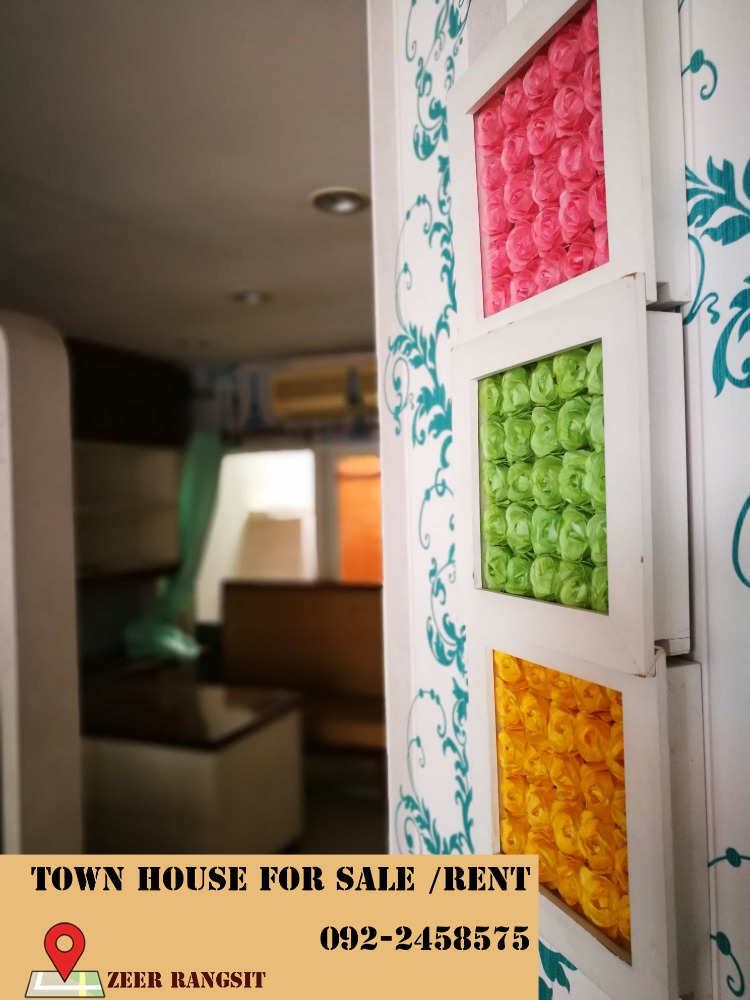 ให้เช่าทาวน์โฮมปทุมธานี รังสิต ธรรมศาสตร์ : ทาวน์เฮาส์ 3 ชั้น ให้เช่า หมู่บ้าน ภุมริน รังสิต ติดเซียร์ 