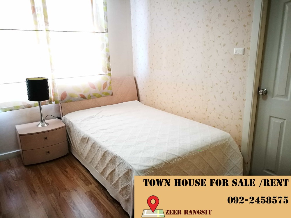 ให้เช่าทาวน์โฮมปทุมธานี รังสิต ธรรมศาสตร์ : ทาวน์เฮาส์ 3 ชั้น ให้เช่า หมู่บ้าน ภุมริน รังสิต ติดเซียร์ 