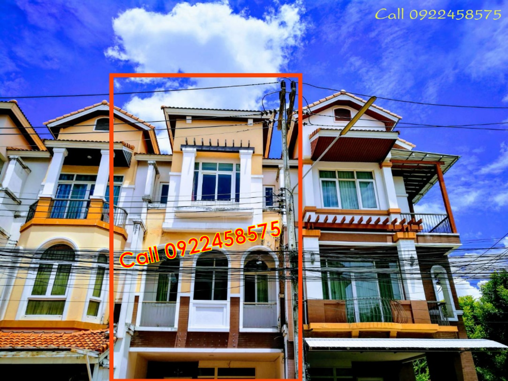 ให้เช่าทาวน์โฮมปทุมธานี รังสิต ธรรมศาสตร์ : ทาวน์เฮาส์ 3 ชั้น ให้เช่า หมู่บ้าน ภุมริน รังสิต ติดเซียร์ 