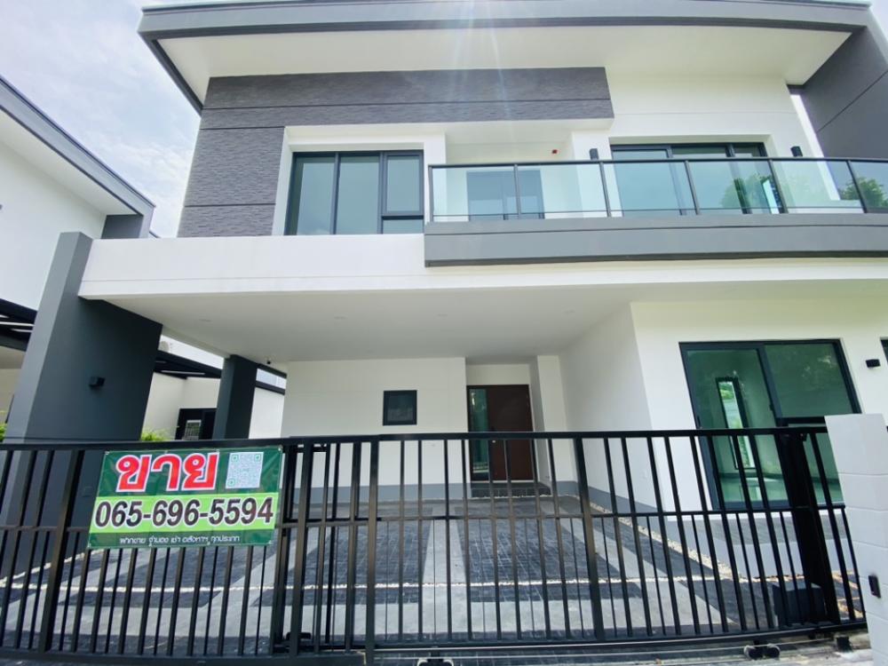 For SaleHouseLadkrabang, Suwannaphum Airport : #Urgent sale, luxury single house, private garden corner 