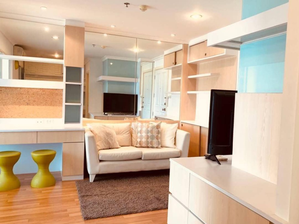 For RentCondoRama9, Petchburi, RCA : 📣 Lumpini Place Rama 9 🚋 MRT Rama 9 / size 34 sq m, bedroom partition, beautifully decorated room✨