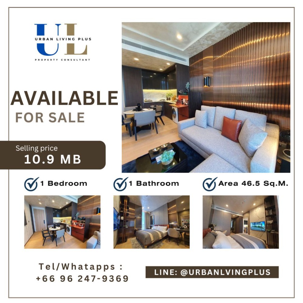 For SaleCondoSathorn, Narathiwat : Pls Call 096-2479369🔥 HOT DEAL FREE COMMON FEE 1 YEAR🔥 !! FOR SELL ANIL12 / 1 BEDROOM 1 BATHROOM 46 SQ.M. HIGHT FLOOR RARE ITEM