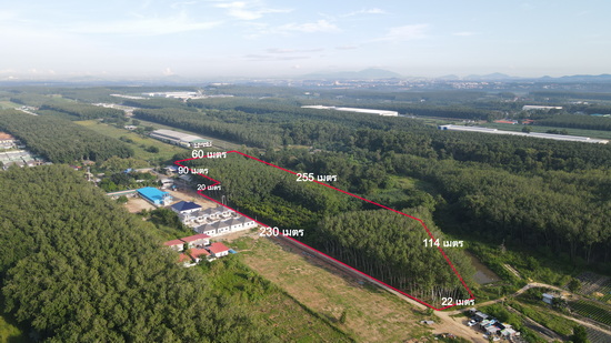 For SaleLandRayong : Land for sale, 15 rai, with title deed, Mae Nam Khu, Soi 4, front next to the road, Soi 60 meters, 3 phase electricity, owner sells it himself.
