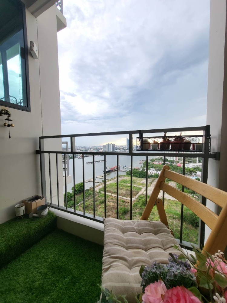 For RentCondoRama3 (Riverside),Satupadit : Condo for rent, U delight resident riverfront, 28th floor, room facing the Chao Phraya River, very beautiful view.