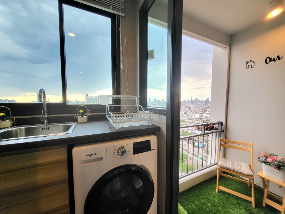 For RentCondoRama3 (Riverside),Satupadit : Condo for rent, U delight resident riverfront, 28th floor, room facing the Chao Phraya River, very beautiful view.