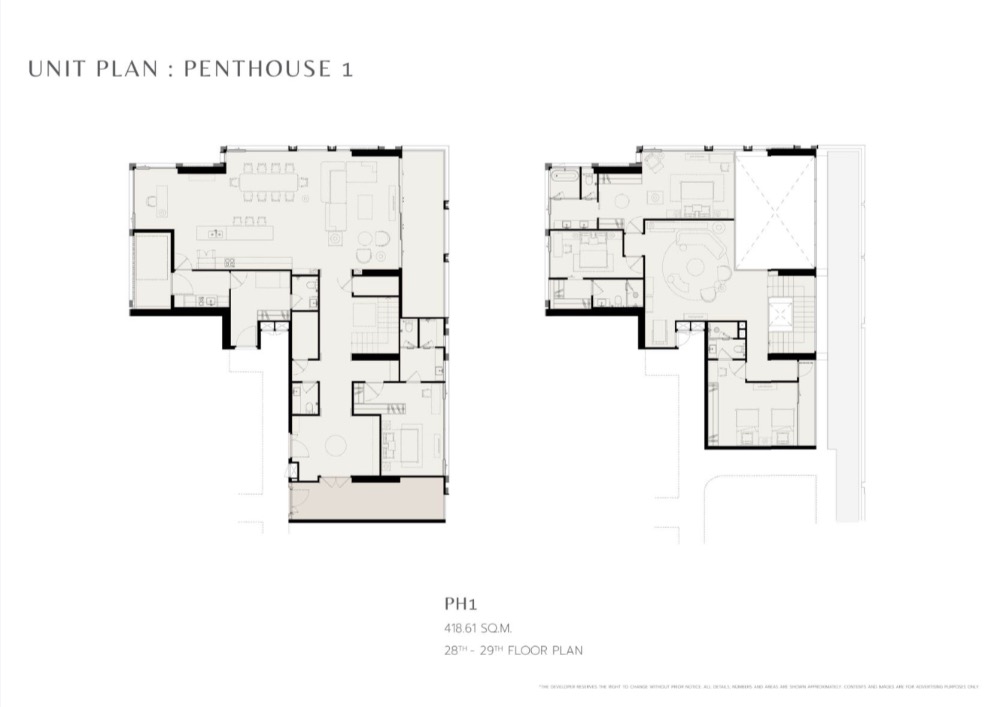 ขายคอนโดสีลม ศาลาแดง บางรัก : 🏆🏆 ขาย Penthouse 2ห้องสุดท้าย 418sqm. 145.19mb 4Bed 4Bath Tel. 0959415999