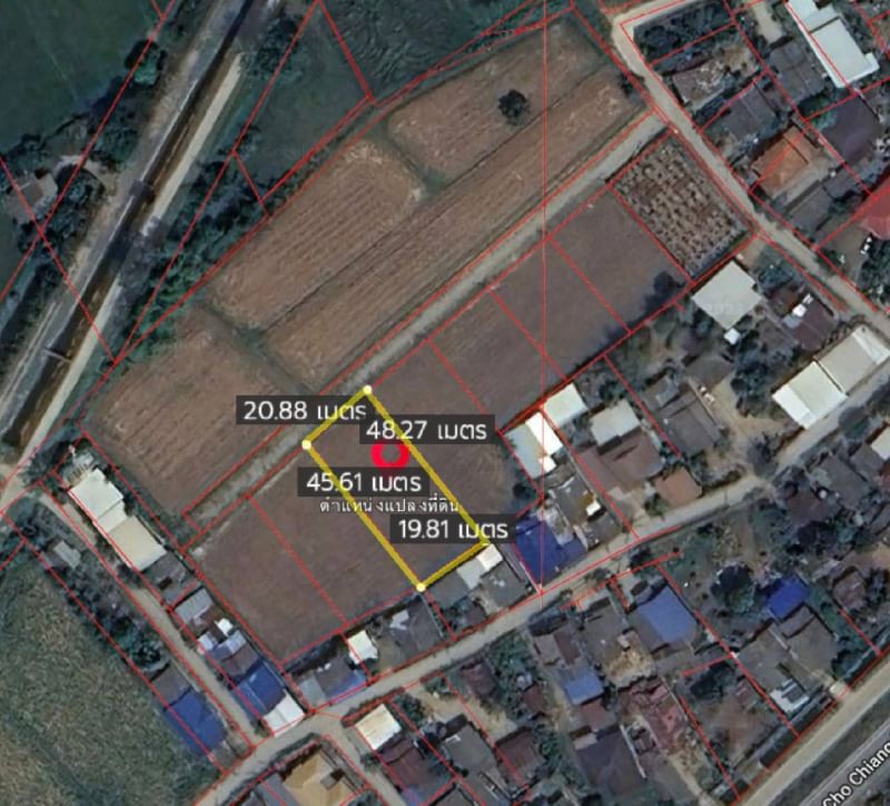 ขายที่ดินเชียงราย : แบ่งขายที่ดิน 162, 234, 230 ตารางวา ใกล้ตัวเมืองเชียงราย เส้นเลียบแม่น้ำกก ถนนทางหลวงชนบท ตำบลริมกก อำเภอเมืองเชียงราย จังหวัดเชียงราย