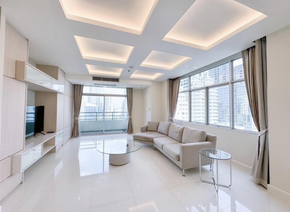 For RentCondoWitthayu, Chidlom, Langsuan, Ploenchit : Rental : Grand Langsuan Condo , 2 Bed 2 Bath 1 Study room , 154 S.qm , High floor