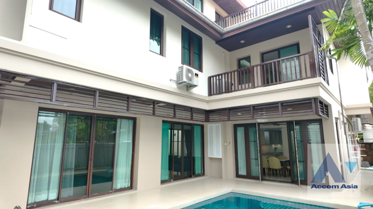 ให้เช่าบ้านสุขุมวิท อโศก ทองหล่อ : 🔼AccomA 🔽 Private Swimming Pool 4 Bedrooms House for Rent in Sukhumvit, Bangkok near BTS Phrom Phong (1920772)