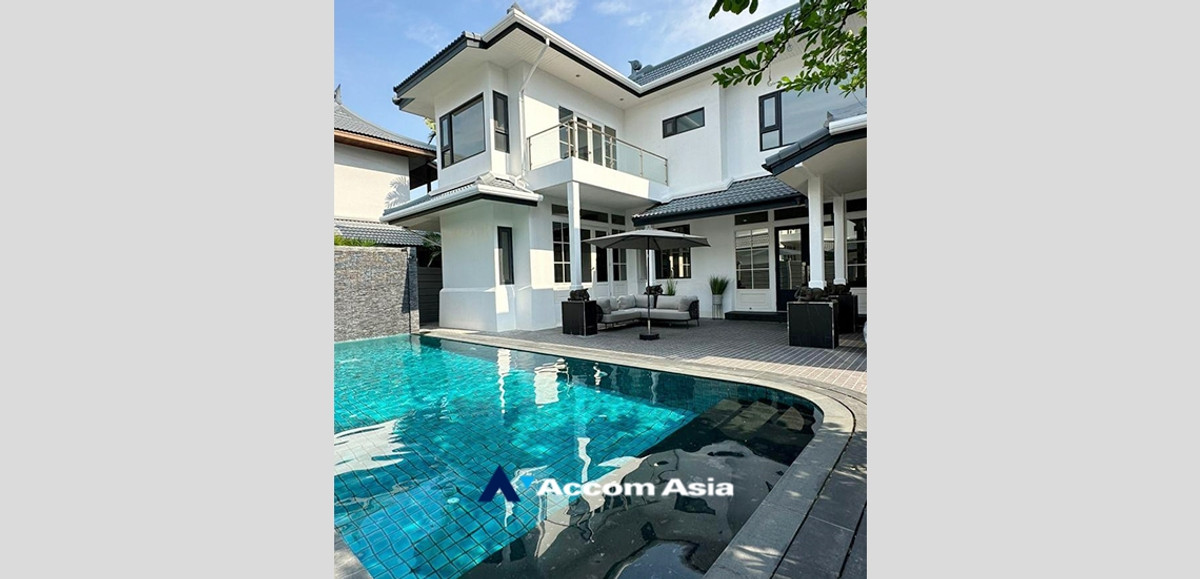ให้เช่าบ้านสุขุมวิท อโศก ทองหล่อ : 🔼AccomA🔽Private Swimming Pool 4 Bedrooms House for Rent in Sukhumvit, Bangkok near BTS Thong Lo (1913937)