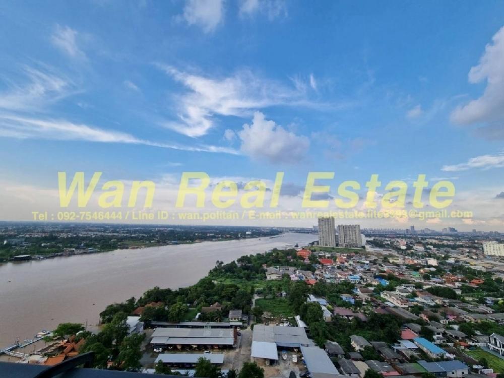 For RentCondoRattanathibet, Sanambinna : For rent Politan Aqua, 24th floor, size 30 sq m., river view, beautifully decorated (built-in), new room, never rented before