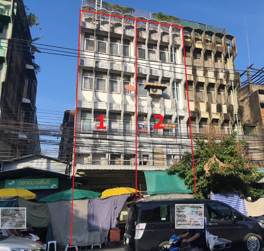 For RentShop HouseRama3 (Riverside),Satupadit : For rent, 4.5-story commercial building, Nang Linchi Road. Chong Nonsi Subdistrict, Yannawa District, Bangkok