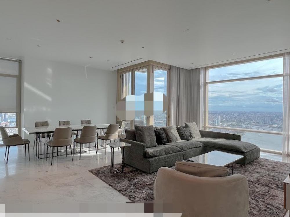 ให้เช่าคอนโดสาทร นราธิวาส : Rental : Four Seasons Private Residences , 3 Bed 4 Bath 1 Maid's room , 212 sqm , 55th High floor