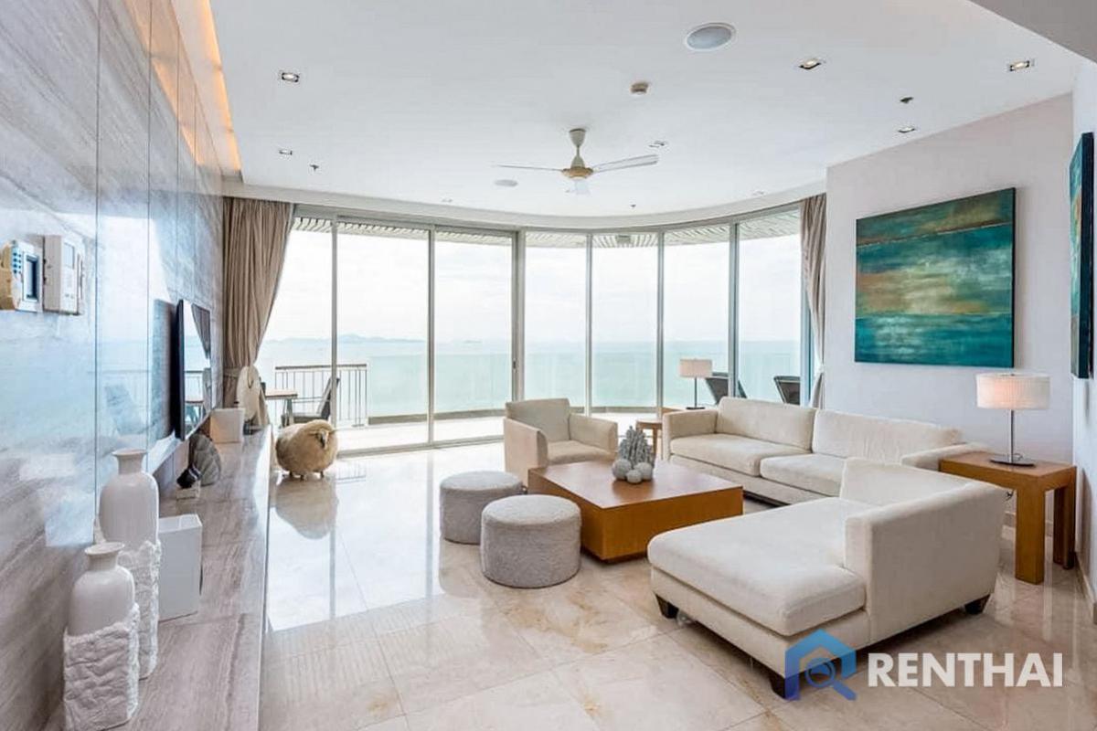 For SaleCondoPattaya, Bangsaen, Chonburi : Beachfront Penthouse in Wongamat with Private Beach Access for Sale