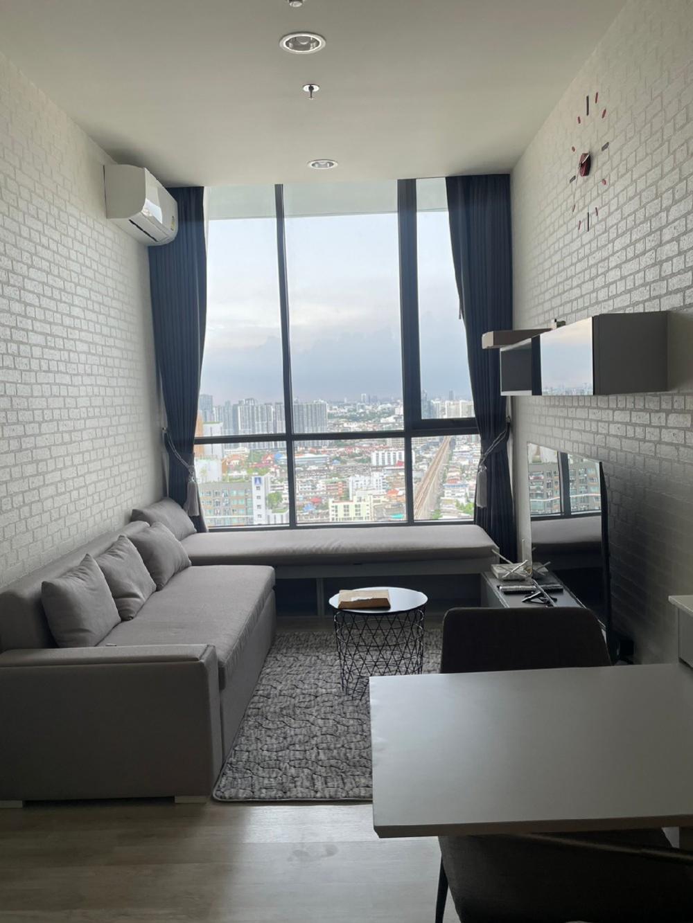 For RentCondoBang Sue, Wong Sawang, Tao Pun : For rent: Niche Pride Tao Poon-Interchange🌸Fully furnished in the entire room♨️with washing machine🌸Open view, 30th floor