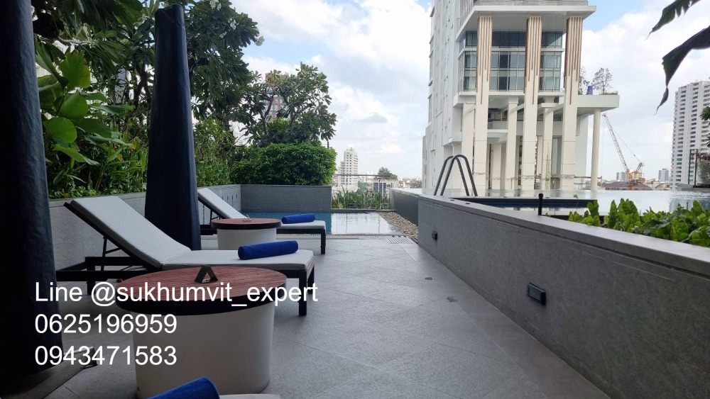 For RentCondoSukhumvit, Asoke, Thonglor : BTS Thonglor, luxury serviced apartment for rent, 1 bedroom, 1 bathroom, area 65 sq m., modern style.