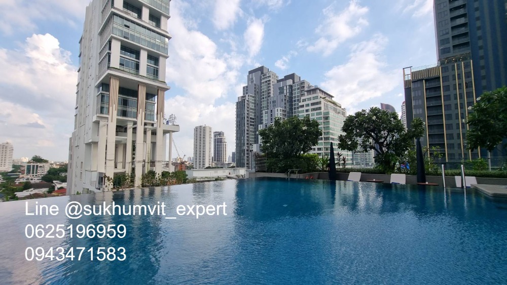 For RentCondoSukhumvit, Asoke, Thonglor : BTS Thonglor, luxury serviced apartment for rent, 1 bedroom, 1 bathroom, area 65 sq m., modern style.
