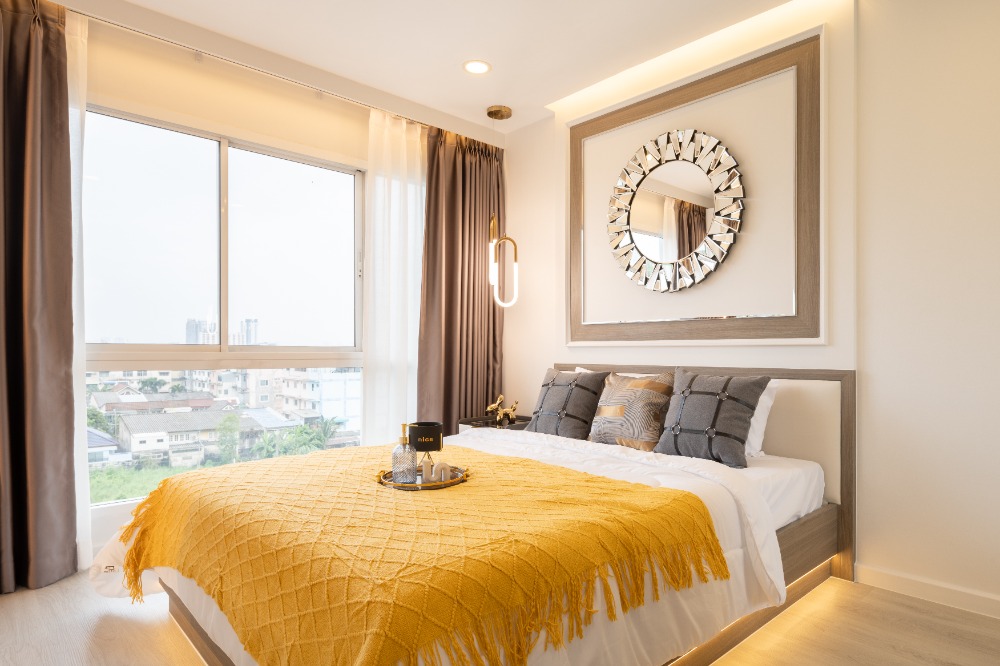 For SaleCondoRattanathibet, Sanambinna : Newly decorated condo for sale, Orchids Park 2 Rewadee-Tiwanon project, 1 bedroom, 1 bathroom, ready to move in.