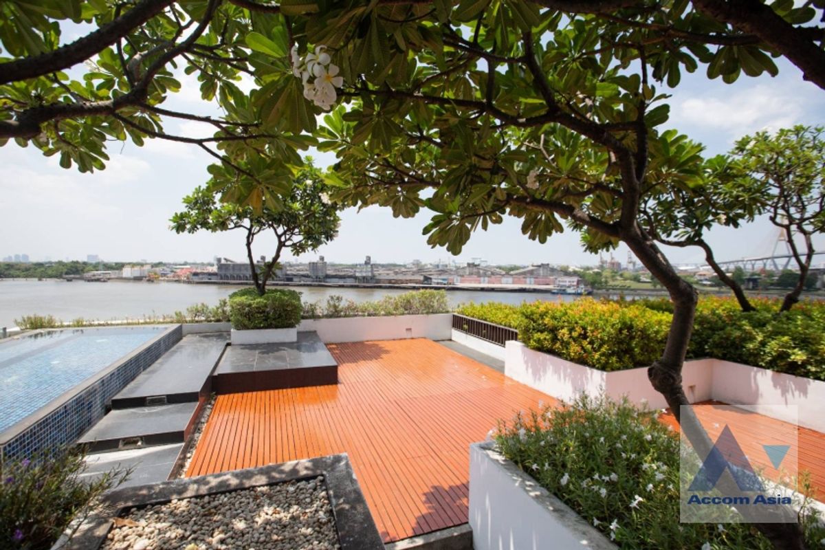 For RentCondoRama3 (Riverside),Satupadit : 🔼AccomA🔽 Huge Terrace, Private Swimming Pool, Triplex 3 Bedrooms Condominium for Sale and Rent in Rama 3, Bangkok near BRT Wat Dan at The Pano (AA36092)