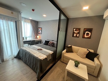 ให้เช่าคอนโดปทุมธานี รังสิต ธรรมศาสตร์ : ให้เช่า คอนโด เคฟ เอวา 1 BEDROOM 10,000 บ/ด ตึก D ชั้น 7  ห้อง ขนาด 25.12 ตรม เฟอร์ครบ พร้อมอยู่