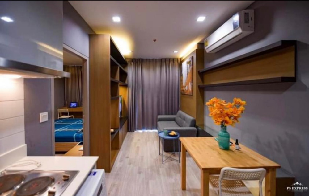 For RentCondoOnnut, Udomsuk : Rent IDEO MOBI SKV81 1 Bedroom 1 Bathroom 31 sq.w. Next to BTS On Nut, Expressway, Muang Mueang, beautiful room, 15,000 baht