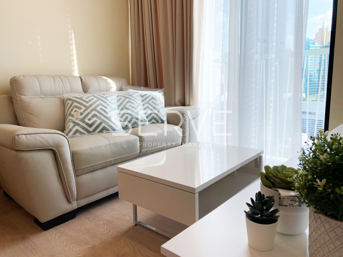 For RentCondoSukhumvit, Asoke, Thonglor : 🔥23K🔥 - Homey Style 1 Bed High Fl. 20+ Good Location Close to BTS Asok & MRT Sukhumvit 550 m. at Noble Recole Sukhumvit 19 Condo / Condo For Rent